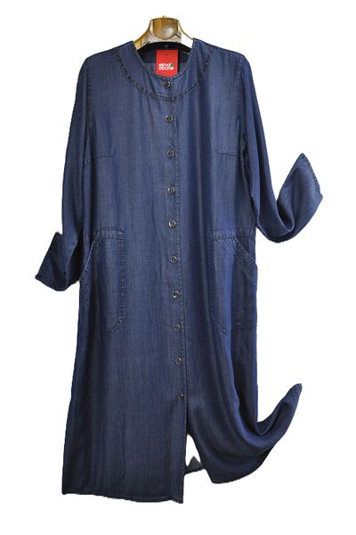 elma abone Nou sezon Blugi de mărime mare Ten Sel Summer Buttoned Cap de lungime medie