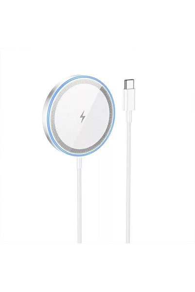 Genel Markalar CW53 15W Magsafe Kablosuz Wireless Stand Hızlı Şarj Cihazı-(5775)