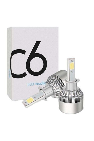 TECHSTAR Set of 2 Techstar® C6 Auto LEDs, H3, 36w, 3800 Lumens, 6500K, AUTO, 12-24 Volts, COB