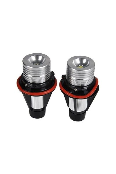 TECHSTAR Set of 2 LED Marker Techstar® Angel Eyes, 5W, BMW E39,E61,E63,E65,X5, 6500K, Aluminum