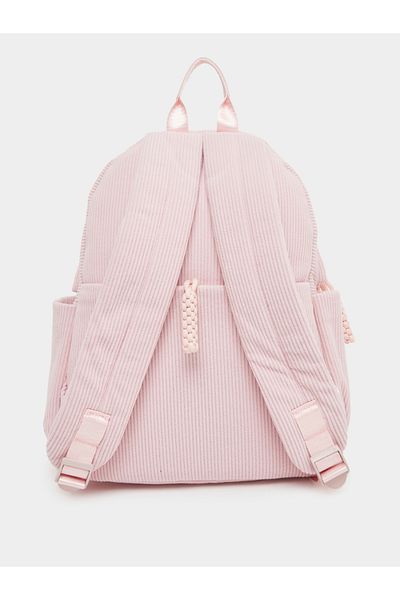 Styli Corduroy Backpack with Patch Detail
