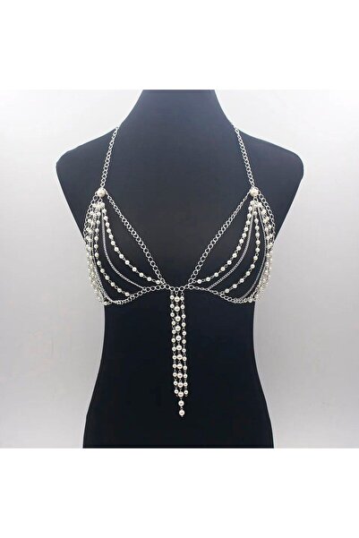 Genel Markalar Şık İnci Zincir Vücut Sütyeni ile Zarafetinizi Yansıtın