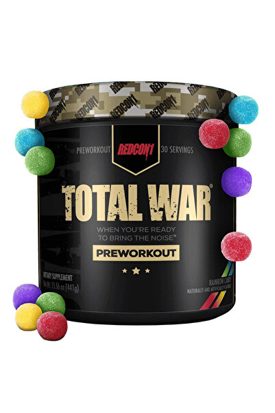 REDCON1 توتال وور، حلوى قوس قزح، 30 حصة، لتحسين وظائف التمثيل الغذائي