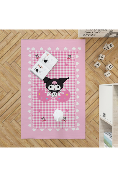 EVSEHOMES PEMBE YUMURTA KUROMİ KALIN TABAN HALI