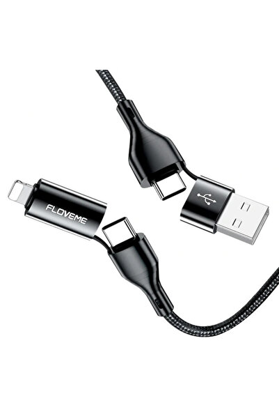 toyigoo كابل فلوميمي 4 في 1 يو إس بي إلى تايب سي - كابل تايب سي إلى تايب سي +...