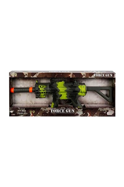 SPOR35 Kız Erkek Çocuk Oyuncak Sesli ve Işıklı Askeri Makineli Tüfek Kız Erke...