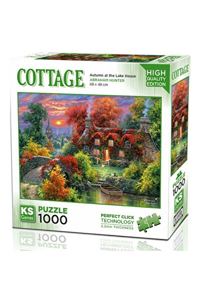 OMZ لعبة بنات من كيه إس جيمز، لغز الخريف في منزل بحيرة، 1000 قطعة، لعبة تعليمية للأولاد