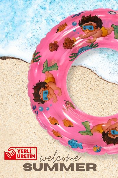 BibKing Children's Sea Ring, Diver Printed Pool Ring Suitable for Girls, Boys, Sea Ring (51 cm 2-4 Years)
