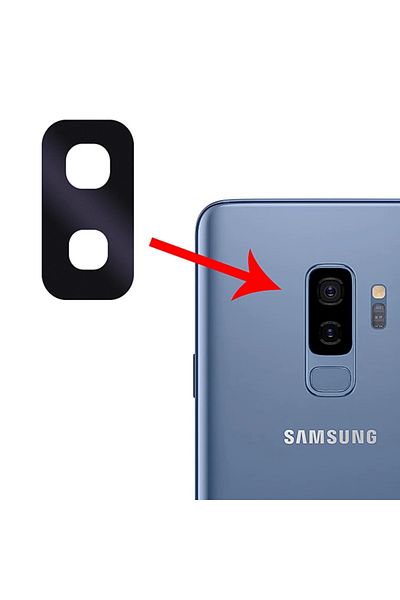 CepteToptan غطاء زجاجي لعدسة الكاميرا لهاتف SM Galaxy S9+ Plus-(1903) - MKİ1342-7413