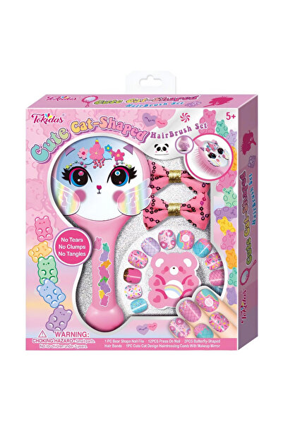 paraply Kedili Tarak ve Tırnak Seti Kız Çocuk Erkek Çocuk Oyuncak Eğitici Oyu...