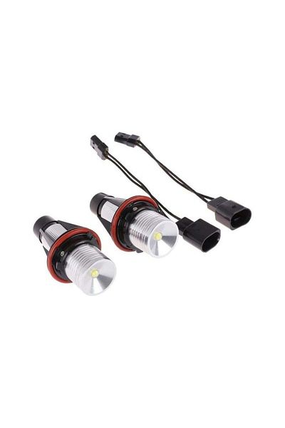 TECHSTAR Set of 2 LED Marker Techstar® Angel Eyes, 5W, BMW E39,E61,E63,E65,X5, 6500K, Aluminum