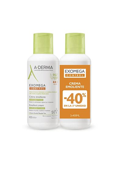 A-DERMA Set Crema Emolienta Anti-iritatii Exomega Control 2 X 400 ml