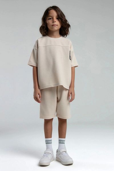 U.S. Polo Assn. Boy's bermyuda set - beige