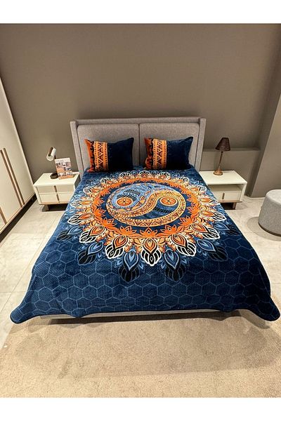 ŞENER HOME MERINO RELAX PĂTĂ SET CUVERTURĂ DE PAT 3 BUCĂȚI CUPLU