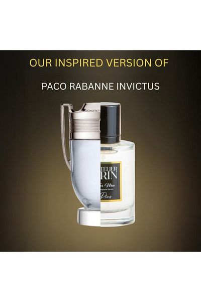LATELİER ERİN L'Atelier ERIN M6 Eau de Parfum, 50 ml, for men, inspired by Paco Rabanne Invictus