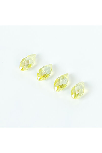 yfhobi 5 Adet- 12 mm Damla Kristal Üstten Delik Cam Boncuk, Şeffaf Janjanlı S...