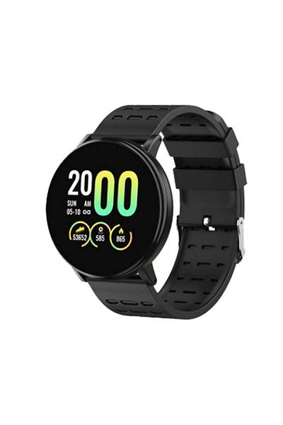 TECHSTAR Smartwatch Techstar® 119 Black, Bluetooth, 1.3 inch IPS, Heart Rate, Blood Pressure Monitoring. Oxyg
