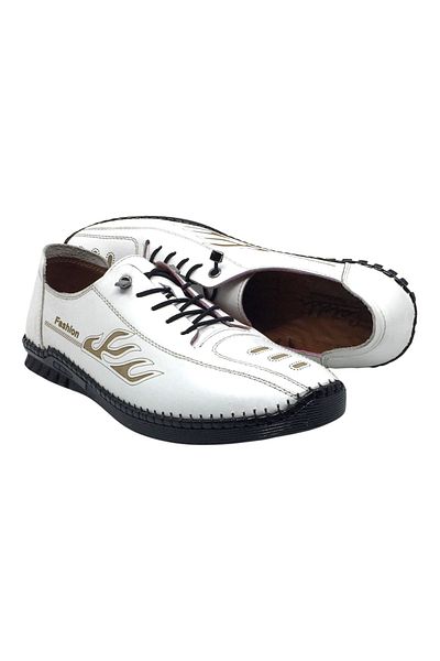 CATELLİ 100% Genuine Leather Men's Summer Comfortable Daily Laser Printed Sandal Shoes New Season 40-45