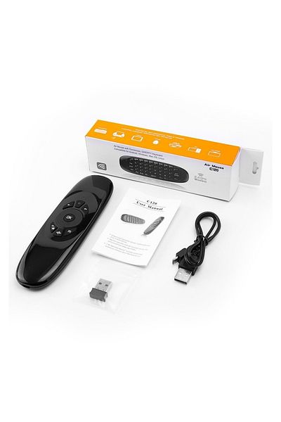 TECHSTAR ® C120 Keyboard, Air Mouse Remote Control, Wireless 2.4g, Usb, Gyroscope, Qwerty