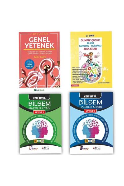Tudem Yayınları 2. Sınıf Bilsem Hazırlık Seti Ful Set Kazandıran Set 4 Kitap