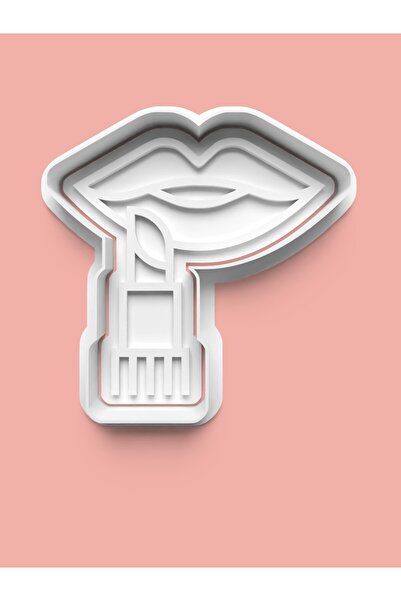 AKTASTORE قالب كوكيز الشفاه المطلية باللون الأحمر وقالب عجينة السكر