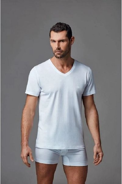 Dagi White 2-Piece V-Neck Men&#39;s Undershirt