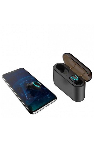 TECHSTAR Căști wireless Q32 TWS Techstar®, Bluetooth 5.0, conexiune instantanee, rezistente la apă IPX5, 1500mAh