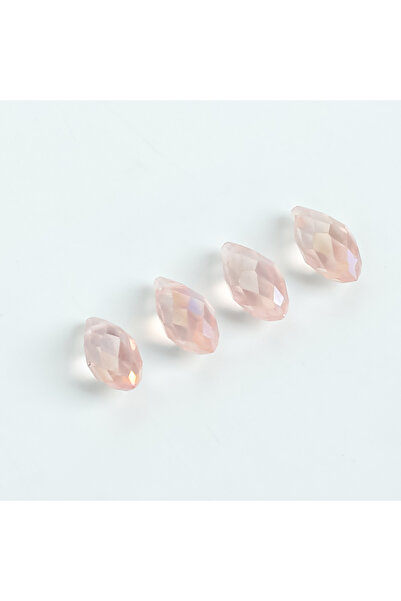 yfhobi 5 Adet- 12 mm Damla Kristal Üstten Delik Cam Boncuk, Şeffaf Janjanlı A...