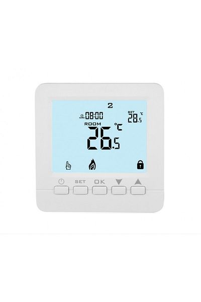 TECHSTAR Termostat ® Th-06, afișaj digital, încastrat, 16a, 3500w, alimentare 220v, senzor de podea,