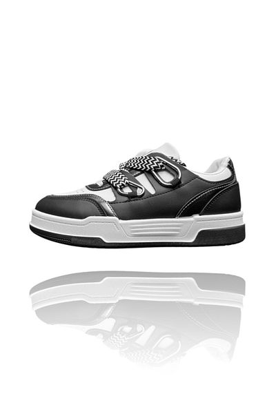 Casual Women's casual sneakers, made of eco-leather, 6455, black