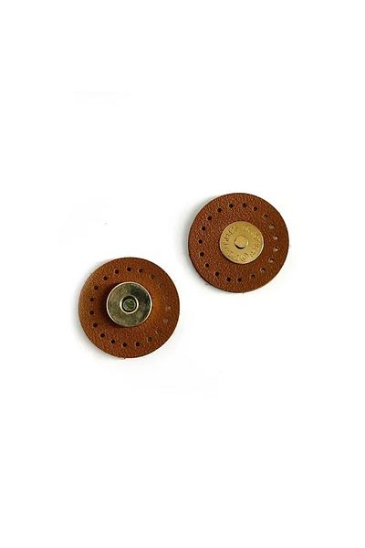 HOBİ Leather Covered Magnet Snap Bag and Wallet Clip Magnet Snap 3 Pieces