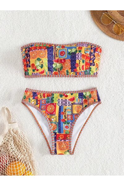 LORE MİEL Desenli Bikini Takımı
