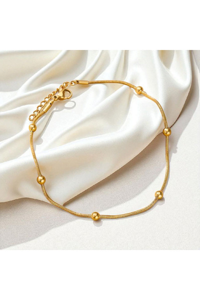CAXBERN Çelik Dorika Zincir Gold Bileklik