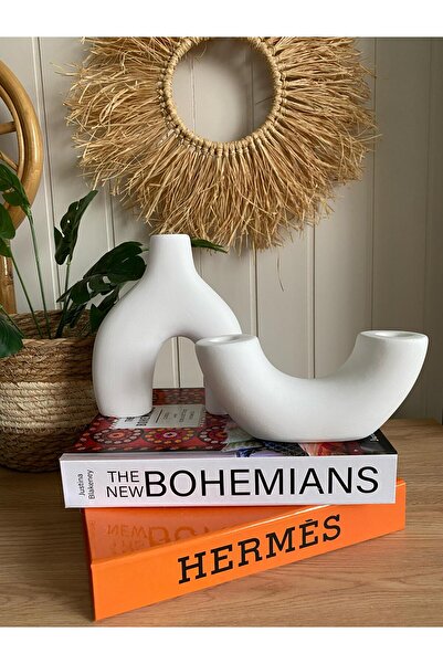 Porselian Vază boemă Holezon și jumătate de inel Vază de o singură culoare