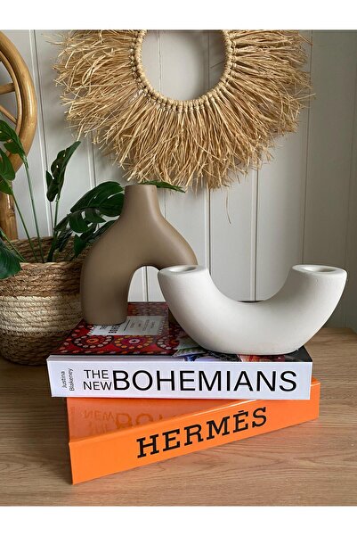 Porselian Vază boemă Holezon și jumătate de inel Vază dublă culoare