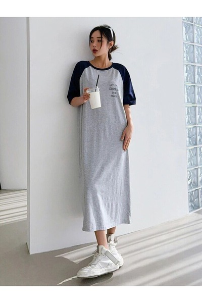 NoVibe Γυναικείο μπλουζάκι με μανίκια Raglan Great Power Printed Φόρεμα/τουνικ