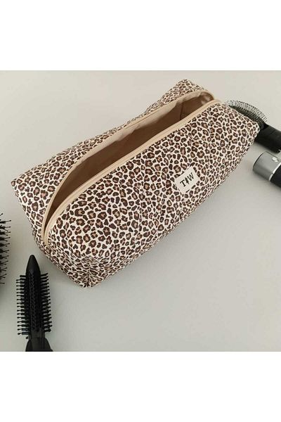 TALL WAY XL Size- Travel Case for All Your Hair Styler with Leopard Print