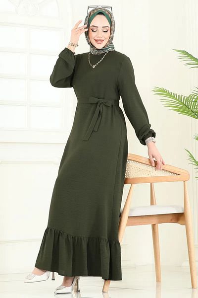 Butik Tuğbam Frilly Hijab Dress with Skirt