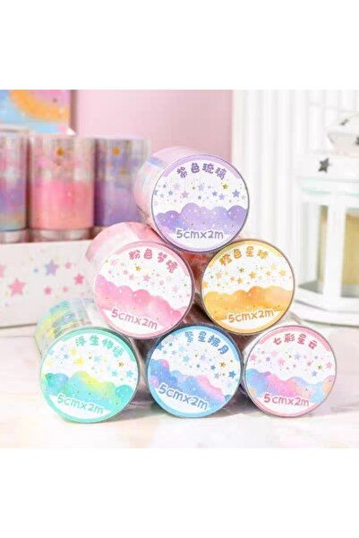 İthal G5-Firsat urun 2m self croială li cloud and star pet tape - Culoare: Verde