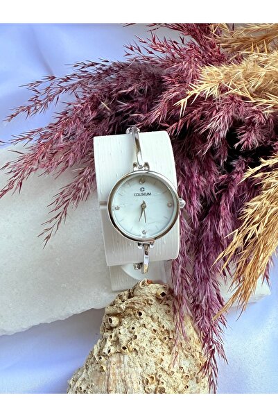 TD TRENDDURAGI ساعة يد نسائية دائرية عتيقة باللون الفضي من الداخل باللون الأبيض