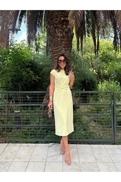 Friday Mood Γυναικείο φόρεμα με λεπτομέρεια Basic Midi