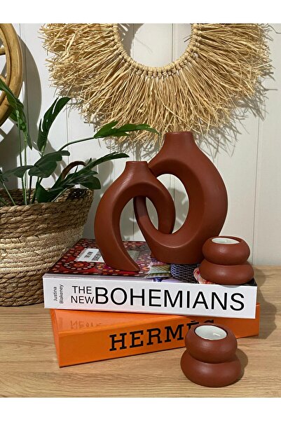 Porselian Σετ κηροπήγιο βάζο με τσακάκια