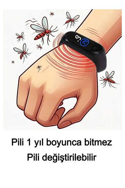 MİNGODAN Mosquito Repellent Smart Bracelet - Digital Wristwatch Indispensable Protective Bracelet in Summer