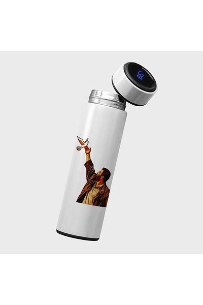 ZERYA Ahmet Kaya Illustrated Thermos - Ahmet Kaya Designed Thermos 2