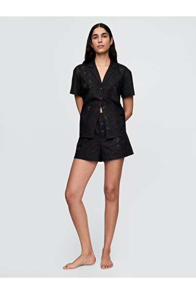 GAP Kadın Siyah Poplin Şort