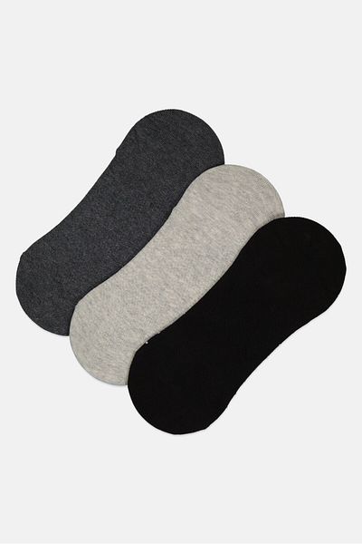 Tapout Men 3 Pairs Solid Ankle Socks, Multicolor