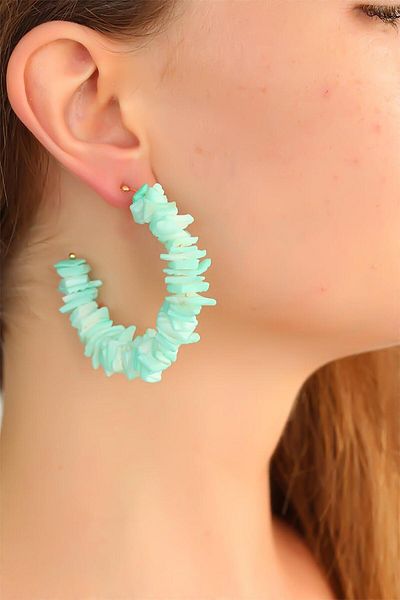 SeyCey.co Blue Stone Dangle Earrings