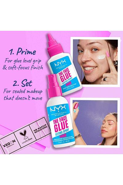 NYX The Face Glow Gripping Primer with 24-Hour Hydration, 35 ml