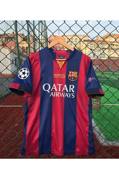 After Party B.A.R.C.E.L.O.N.A 2015 Champions League Final Lionel Messi Nostalgia Jersey Vs Sports Singlet