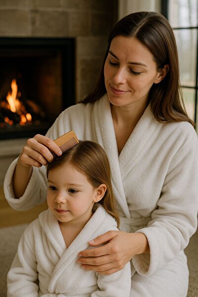 HELONS Doğal Ahşap Şimşir Tarak